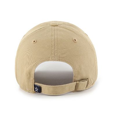Men's '47 Khaki Dallas Cowboys Secondary Clean Up Adjustable Hat