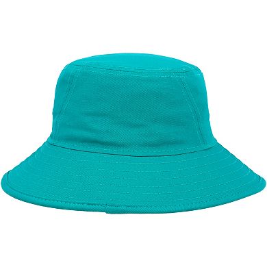 Men's New Era Aqua Miami Dolphins Throwback Logo Main Bucket Hat