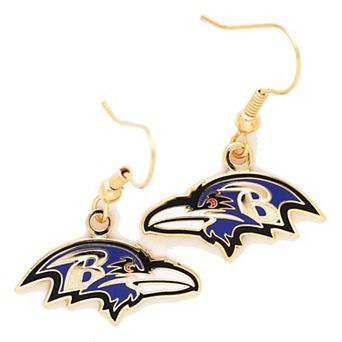 Baltimore Ravens Logo Wire Earrings