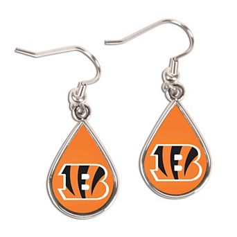 WinCraft Cincinnati Bengals Tear Drop Dangle Earrings