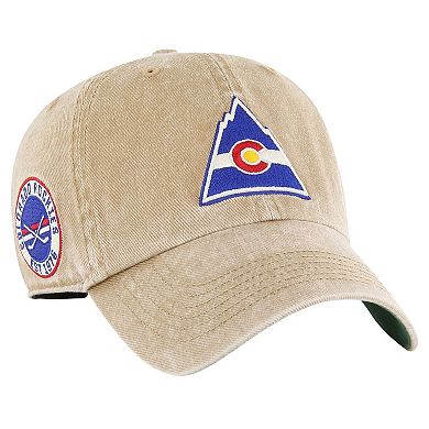 Men's '47 Khaki CO Rockies Vintage Hockey Earldor Clean Up Adjustable Hat