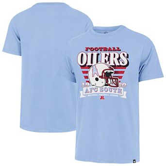 Men's '47 Light Blue Tennessee Oilers Stripe Splash Franklin Throwback T-Shirt