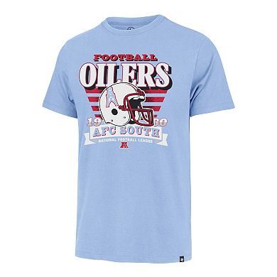 Men's '47 Light Blue Tennessee Oilers Stripe Splash Franklin Throwback T-Shirt