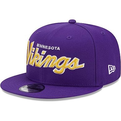 Men's New Era Purple Minnesota Vikings Main Script 9FIFTY Snapback Hat