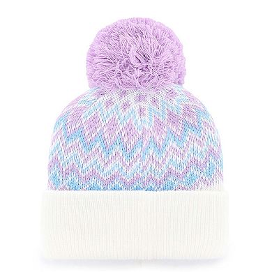 Girls Youth '47 White Athletics Elsa Cuffed Knit Hat with Pom