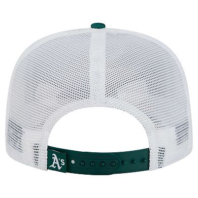 Men's New Era Green Athletics 9FIFTY A-Frame Trucker Snapback Hat