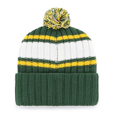 Men's '47 Green Oakland Athletics Plateau Cuffed Knit Hat with Pom
