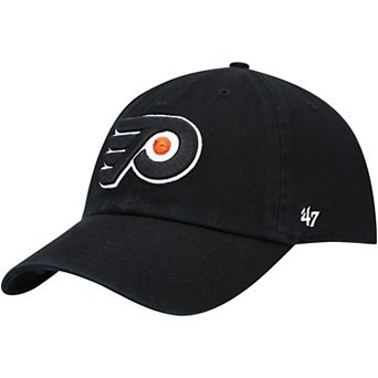 Men's '47 Black Philadelphia Flyers Team Clean Up Adjustable Hat