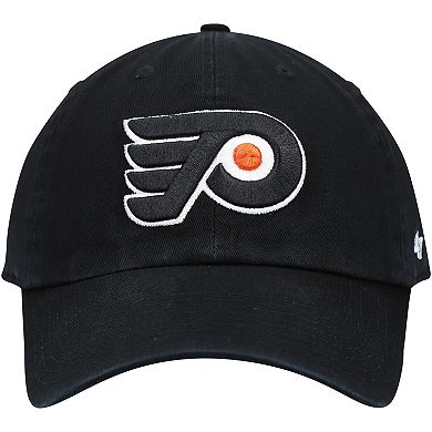Men's '47 Black Philadelphia Flyers Team Clean Up Adjustable Hat