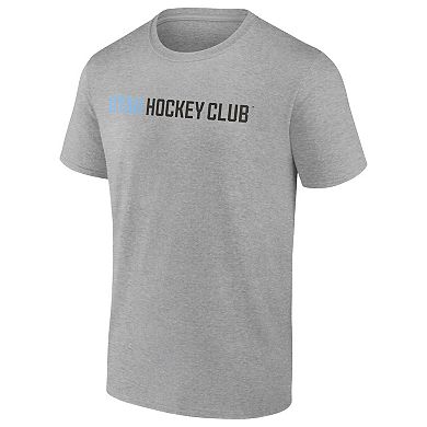 Men's Fanatics Heather Gray Utah Mammoth Wordmark Logo T-Shirt