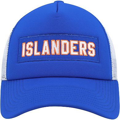 Men's adidas Royal/White New York Islanders Team Plate Trucker Snapback Hat
