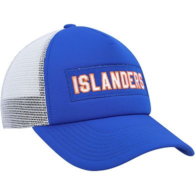 Men's adidas Royal/White New York Islanders Team Plate Trucker Snapback Hat