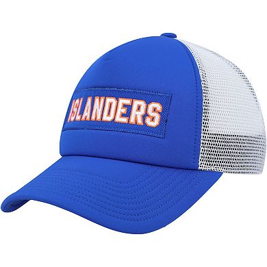 Men's adidas Royal/White New York Islanders Team Plate Trucker Snapback Hat