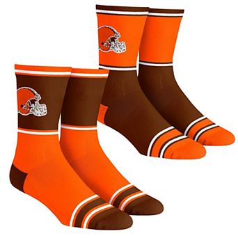 Youth Rock Em Socks Cleveland Browns 2-Pack Color Block Crew Socks Set