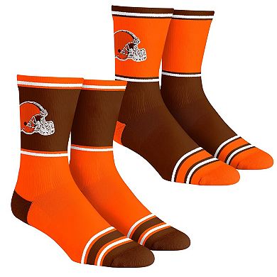 Youth Rock Em Socks Cleveland Browns 2-Pack Color Block Crew Socks Set