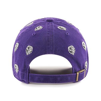 Unisex '47 Purple Baltimore Ravens Confetti Clean Up Adjustable Hat