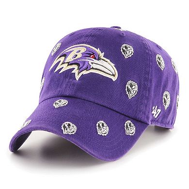 Unisex '47 Purple Baltimore Ravens Confetti Clean Up Adjustable Hat