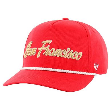 Men's '47 Scarlet San Francisco 49ers Overhand Hitch Adjustable Hat