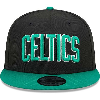 Men's New Era Black/Green Boston Celtics Jersey Hook Statement Edition 9FIFTY Snapback Hat