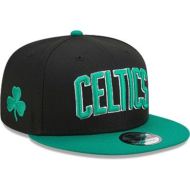 Men's New Era Black/Green Boston Celtics Jersey Hook Statement Edition 9FIFTY Snapback Hat