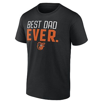 Men's Black Baltimore Orioles Best Dad Ever T-Shirt