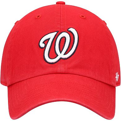 Men's '47 Red Washington Nationals Clean Up Adjustable Hat