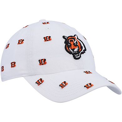 Women's '47 White Cincinnati Bengals Confetti Clean Up Adjustable Hat