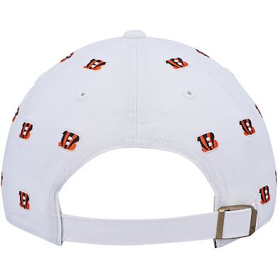 Women's '47 White Cincinnati Bengals Confetti Clean Up Adjustable Hat