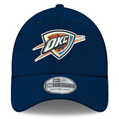 Men's New Era Navy Oklahoma City Thunder Team Classic 39THIRTY Flex Hat