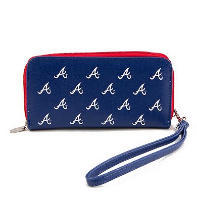 Women's Atlanta Braves Zip-Around Wristlet Wallet