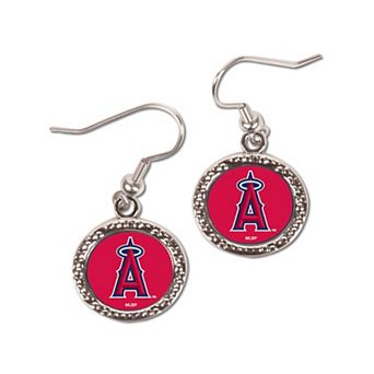 Women's WinCraft Red Los Angeles Angels Round Dangle Earrings
