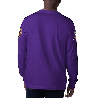Men's Starter Purple Minnesota Vikings Clutch Hit Long Sleeve T-Shirt