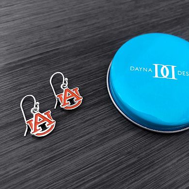 Women's Dayna Designs Auburn Tigers Silver Enamel Dangle Earrings