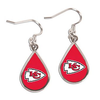 WinCraft Kansas City Chiefs Tear Drop Dangle Earrings