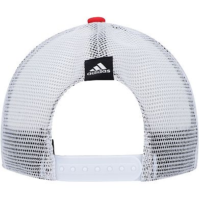 Women's adidas Red/White Chicago Blackhawks Graphic Foam Trucker Snapback Hat