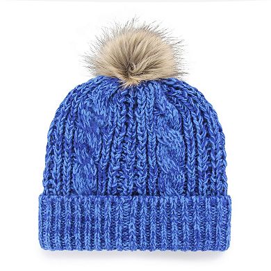 Women's '47 Blue Vancouver Canucks Logo Meeko Cuffed Knit Hat with Pom