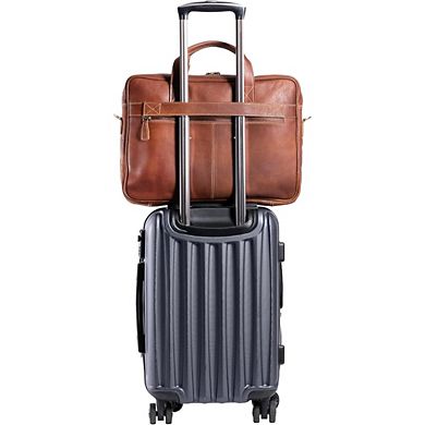 KSIZUIS Unisex 16" Leather Laptop Messenger - Professional Satchel Briefcase for Office