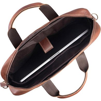 KSIZUIS Unisex 16" Leather Laptop Messenger - Professional Satchel Briefcase for Office