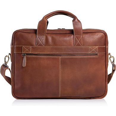 KSIZUIS Unisex 16" Leather Laptop Messenger - Professional Satchel Briefcase for Office