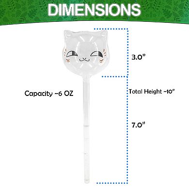 Cat Shaped Glass Self Watering Globes - 4 Pack Automatic Plant Waterer for Indoor Outdoor Pots