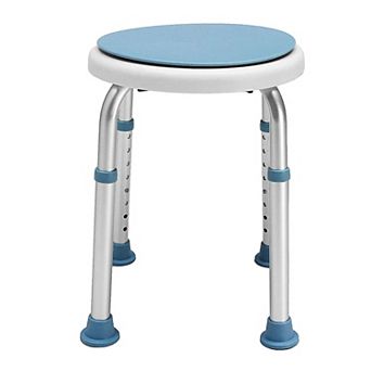 Shower Chair for Elderly - Adjustable 360 Swivel - Padded Seat Non-Slip Feet 300 lbs