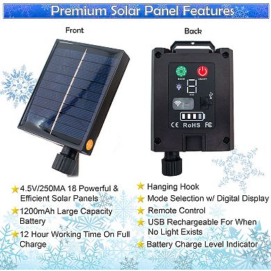 Solar Candy Cane Pathway Lights - 12-Piece LED Set with Remote for Outdoor Christmas Decor