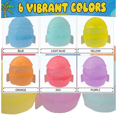 Reusable Self-Sealing Silicone Water Balloons Safe Fun with Quick Dunk Fill 6 Pack