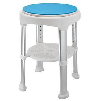 Adjustable Shower Caddy with Drainage Holes, Rotating Top & Anti-Slip Legs for Shower Storage