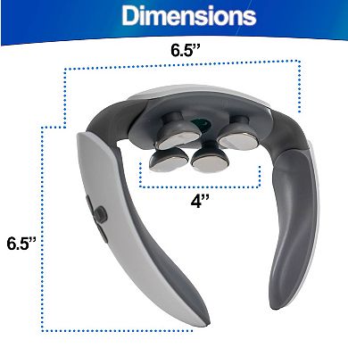 Shiatsu Neck Massager with Heat & Red Light Therapy 6 Modes, 7 Intensities, USB Rechargeable