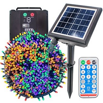 1000 LED Solar RGB String Lights 364ft - Waterproof 8 Modes Remote Timer Outdoor Decor