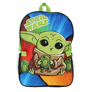 Star Wars Baby Yoda Grogu Backpack 16" with Lunch Bag Mandalorian
