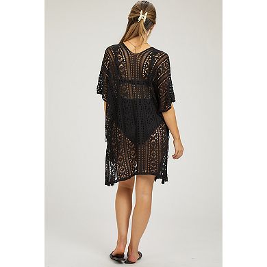 Maternity Crochet Knit Swim Cover Up
