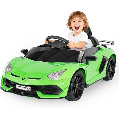 Licensed Lamborghini 12V Ride-On Drift Mode, Remote, LED, Ages 38