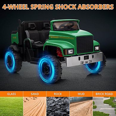 12V Electric Drift Kart for Kids 510, Brushless Motor, LED Lights & Music